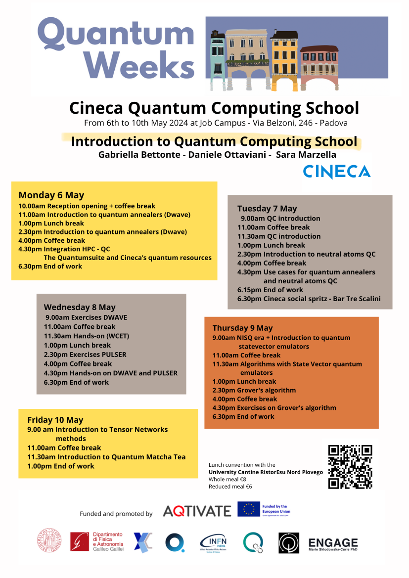 Quantum weeks, from 6th to 10th May 2024